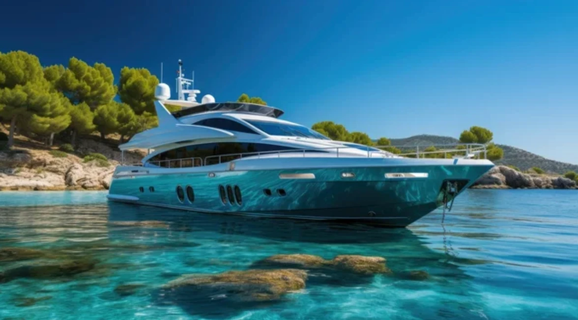 Yate-en-Ibiza-en-cala-fondeado